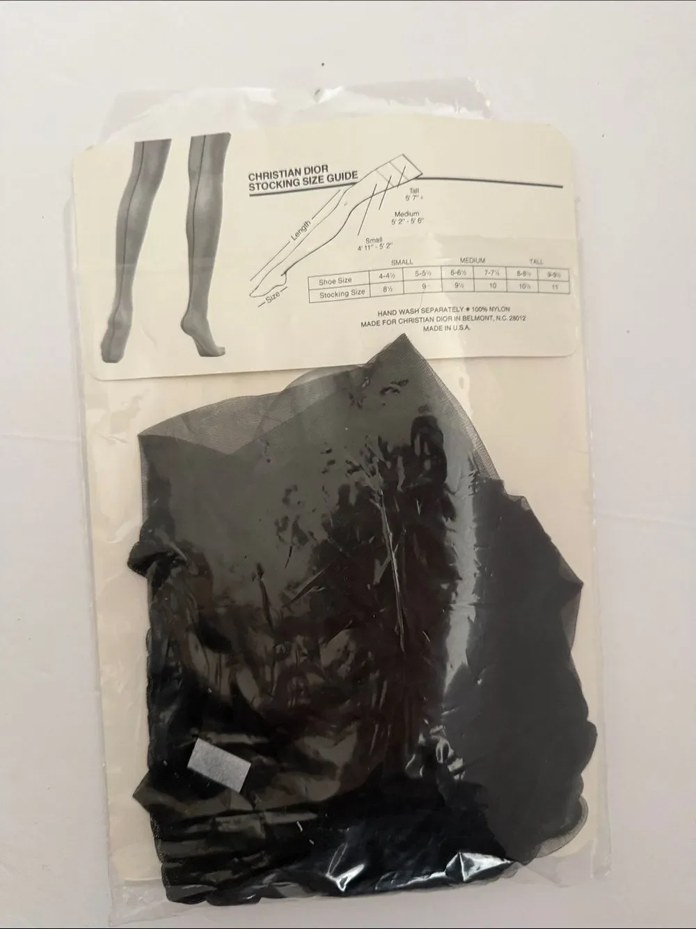Dior Black Hosiery in Retail Packaging